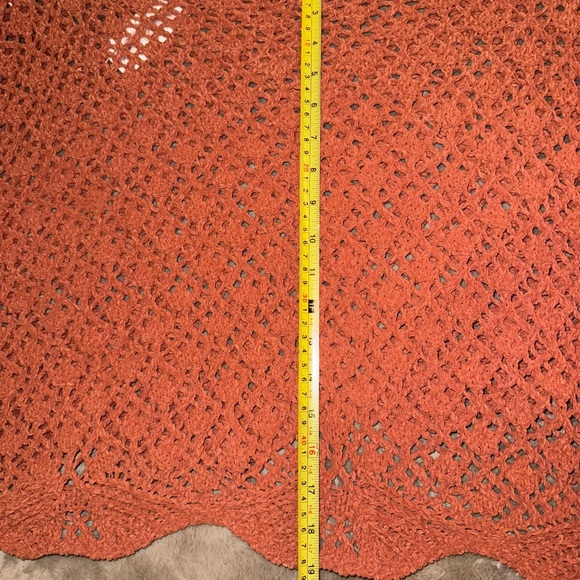 Jessica Simpson Open Knit Poncho Sweater Cropped SweaterMauve Size Med - Picture 8 of 11